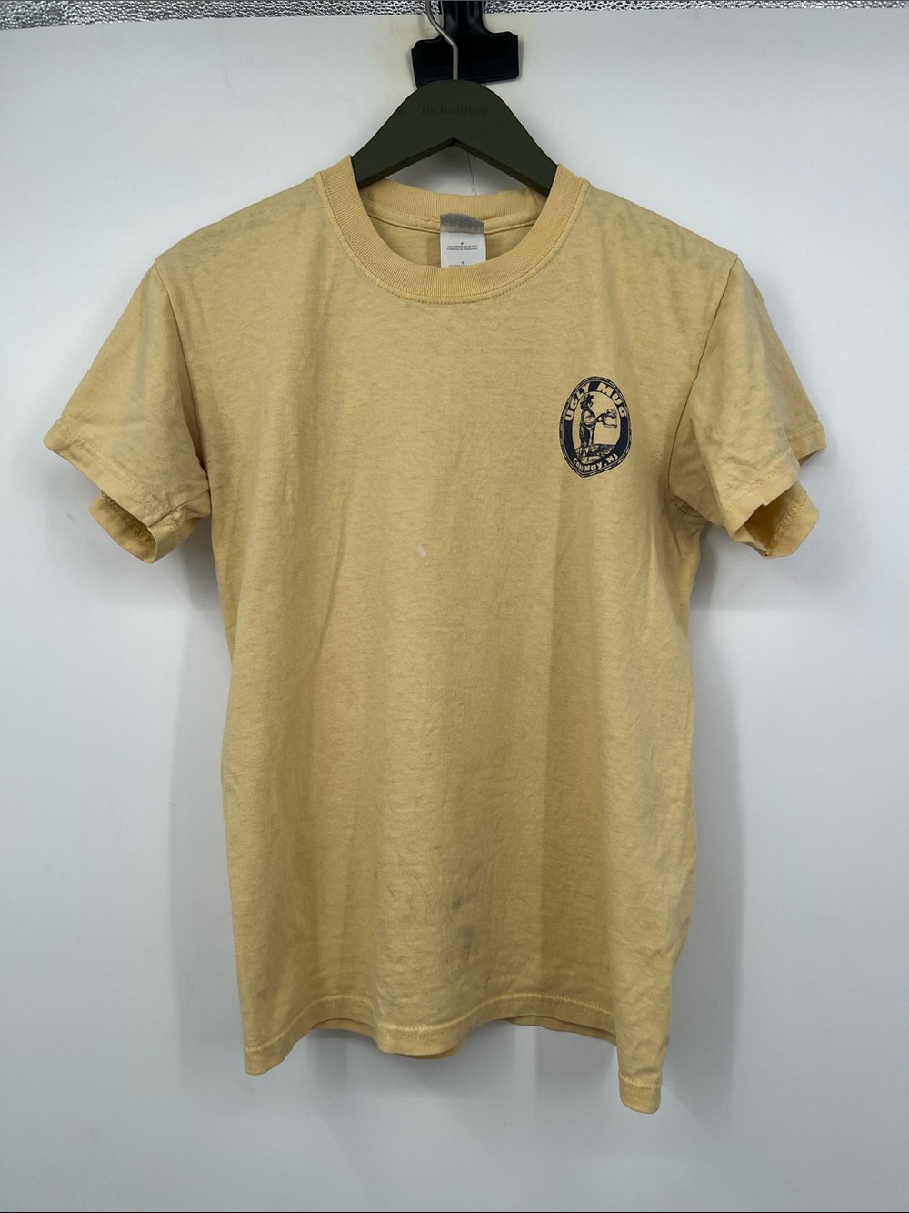 Vintage Pale Yellow Short-Sleeve Graphic Tee